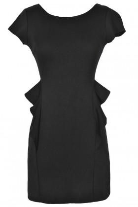 Peplum Perfection Black Peplum Dress